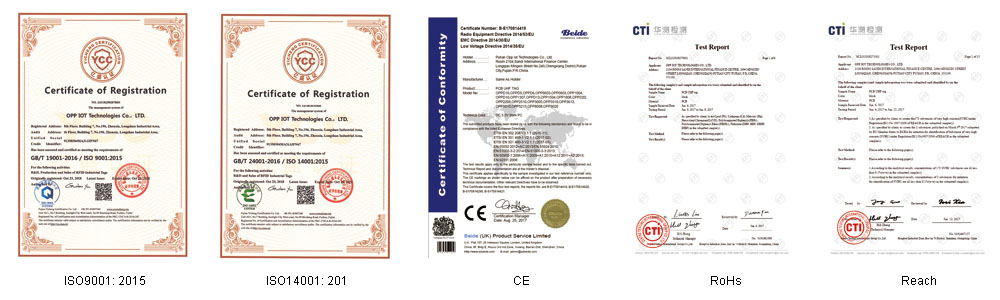 RFID产品认证证书