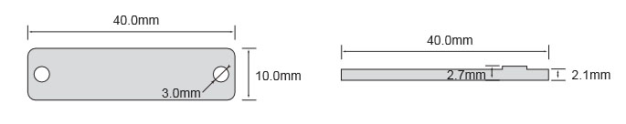 抗金屬超高頻標簽PCB4010尺寸
